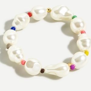 J. Crew Rainbow Pop Pearl Stretch Bracelet